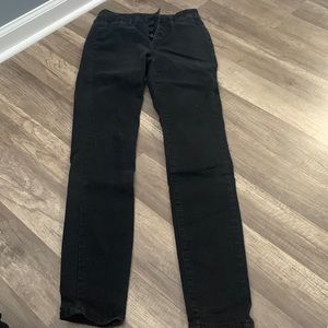 High rise black skinny jeans